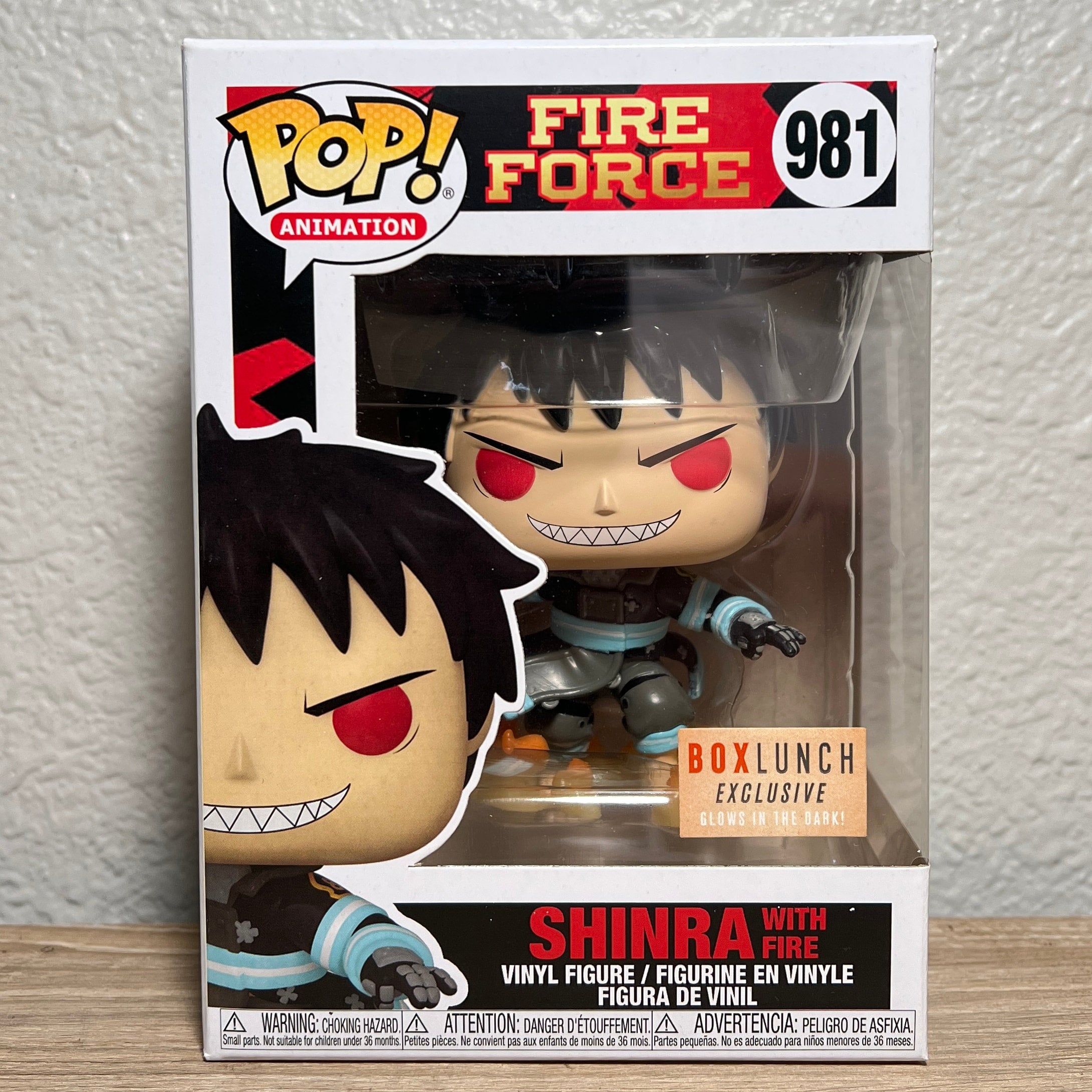 Pop! Animation Fire Force Shinra With Fire GITD BoxLunch Exclusive #981